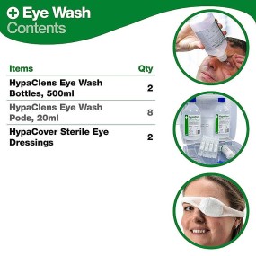 Evolution Plus Eye Wash Kit – 2x500ml with 8 Eye Wash Pods and Mirror