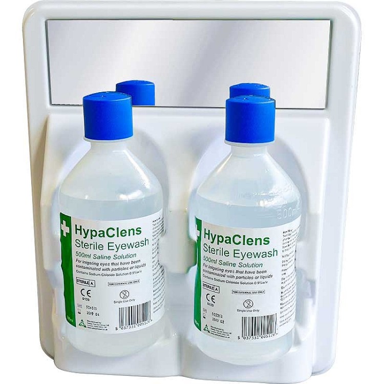 HypaClens Eyewash Station with 2 HypaClens Eyewash Bottles (500ml)