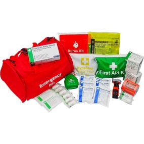 Emergency Trauma Kit in Red Emergency Bag