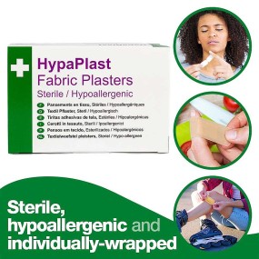 HypaPlast Fabric Plasters - Assorted (Pack of 100)