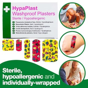 HypaPlast Children's Washproof Plasters - Assorted (Pack of 100)