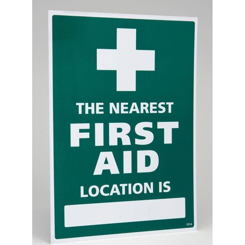 The Nearest First Aid Location Sign