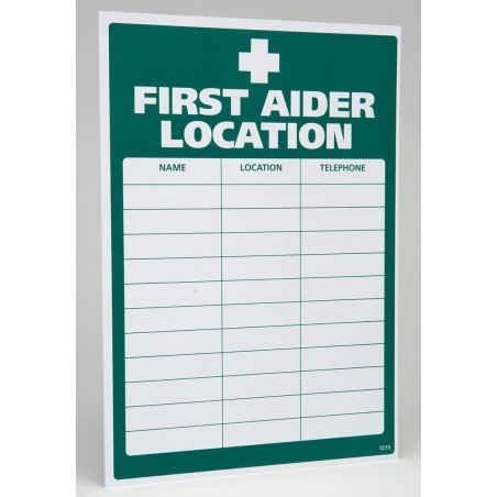 First Aider Location Sign