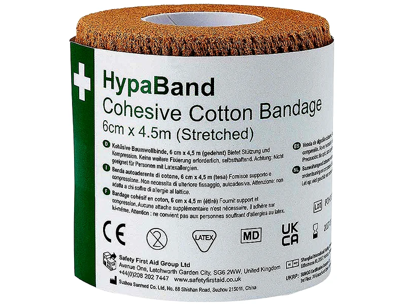 Conforming, cohesive, crepe, and triangular bandages for wound dressing retention